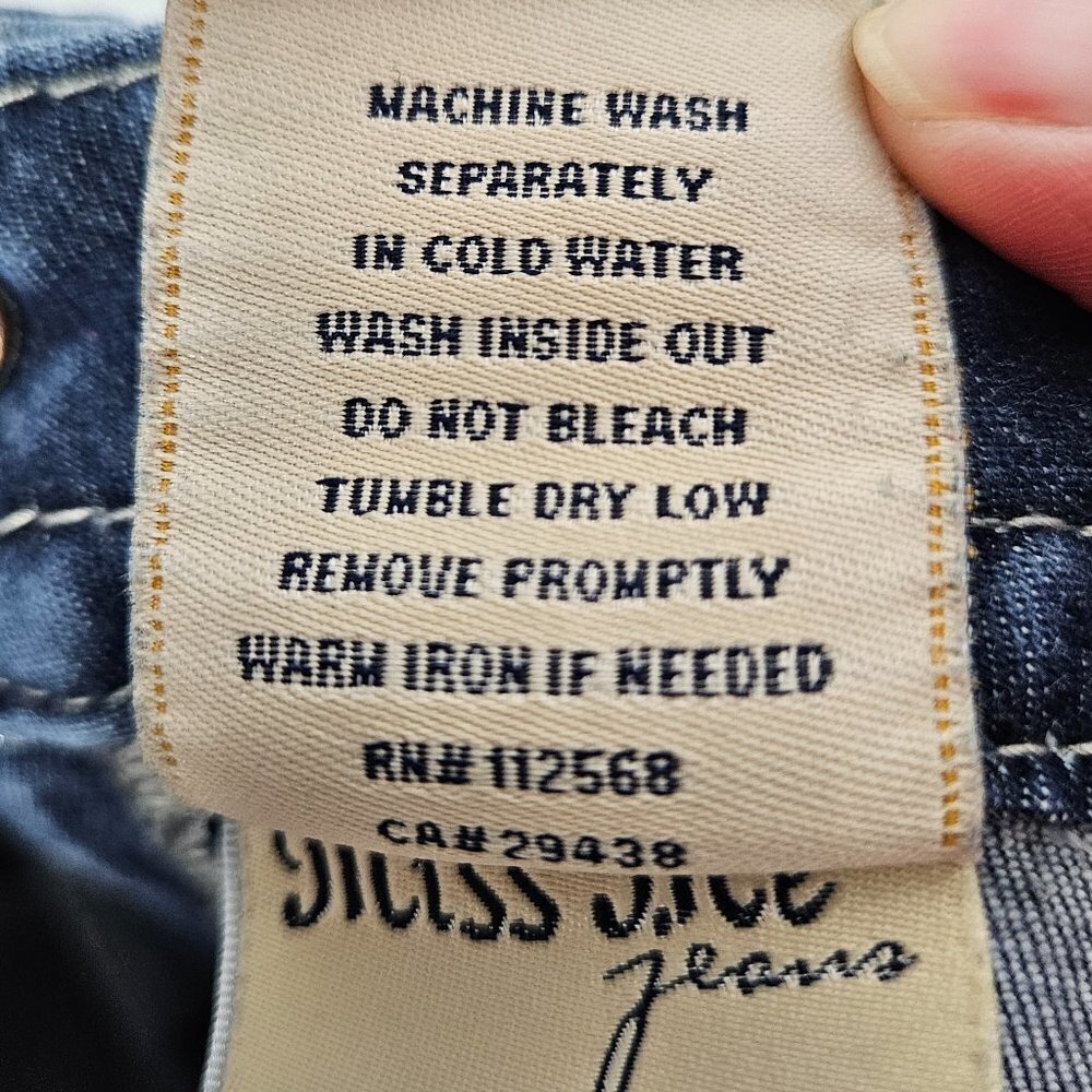 Miss Me Mid-Rise Easy Skinny Fleur De Lis Embellished Pocket Jean 27 JE8295ESR - Picture 12 of 12